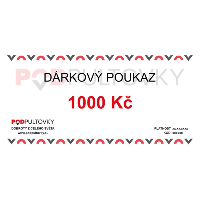 Elektronický dárkový poukaz - 1000 Kč