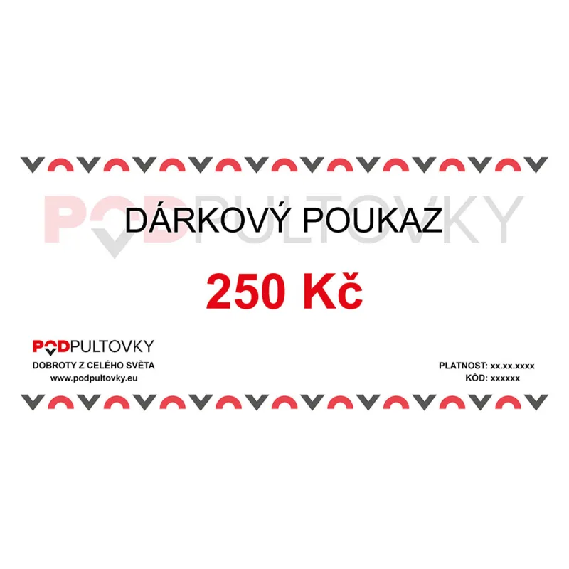 Dárkový poukaz - 250 Kč