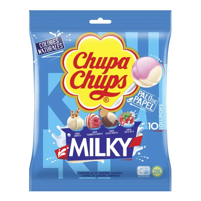 Chupa Chups Milky Lollipops 120g